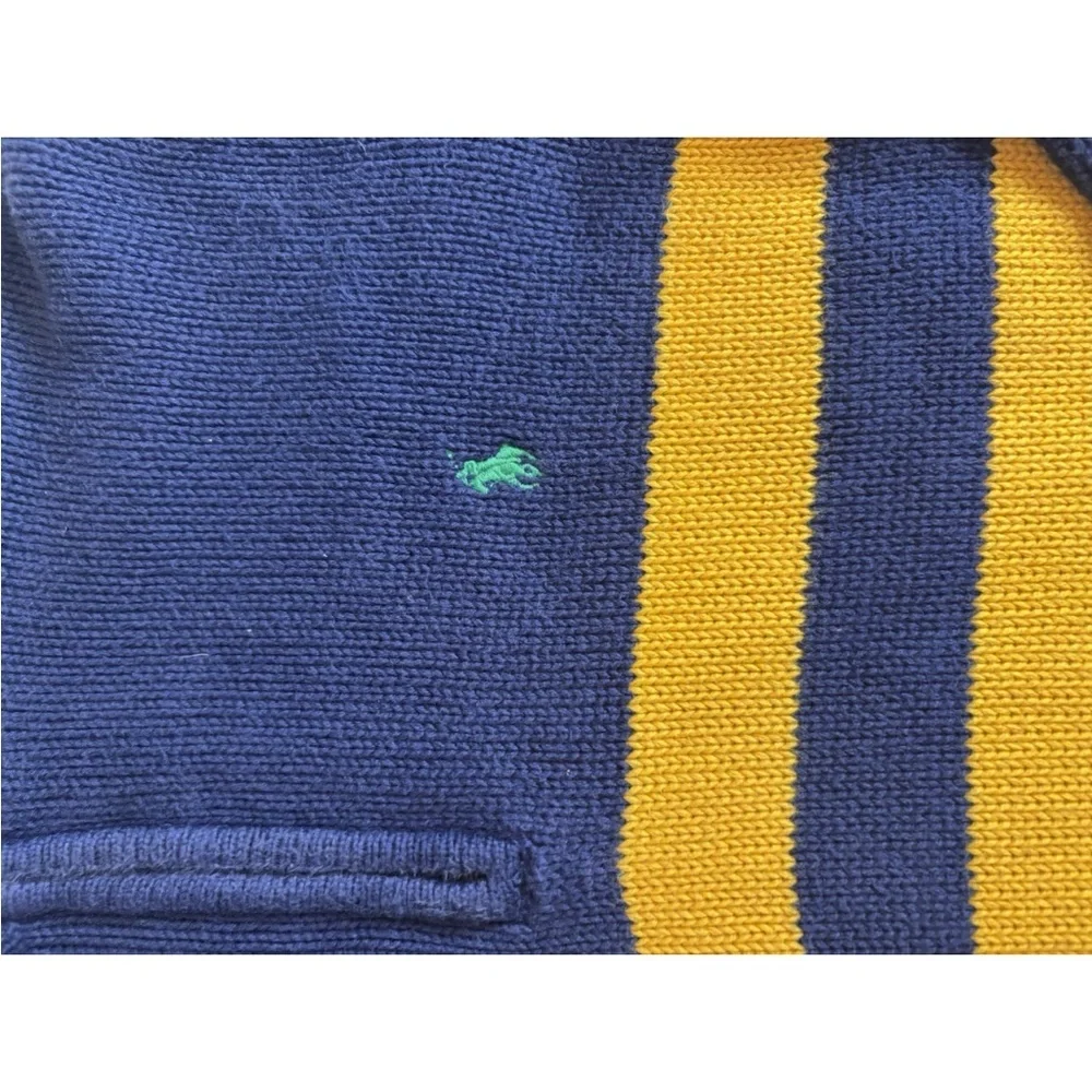 Polo by Ralph Lauren Blue Ribbed Youth Knit Sweater